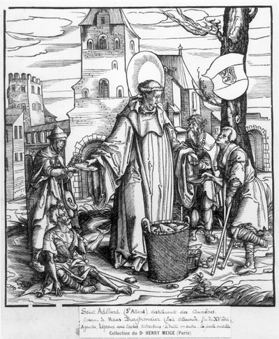 St. Adelard distributing alms by Hans Burgkmair
